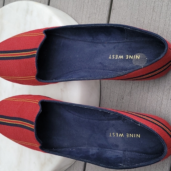Nine West Round Toe Ballet Flat Red sz7 - Picture 5 of 6
